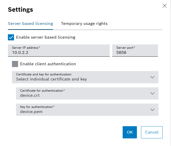 floating server settings